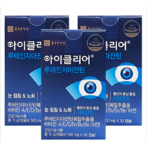 종근당 아이클리어 차인표 영양제 눈 사랑 노화 눈의피로 황반 변성 눈이 침침할때 + 알약케이스증정, 3개월분