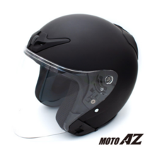 모토에이지 Zet-7 오토바이 오픈페이스 헬멧, 스모그쉴드, 무광블랙