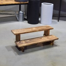 화분받침대 원목 2단 계단 중 60x21cm