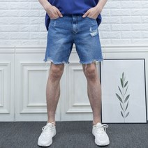 남자 컷팅 숏팬츠 4부 중청 반바지