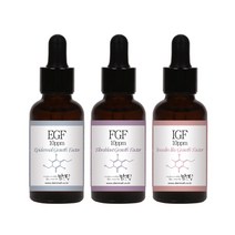 맑을담 EGF FGF IGF 10ppm 3종세트 30ml 앰플 원액, EGF+FGF+IGF 10ppm 30ml, 1세트