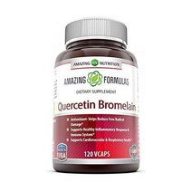 Amazing Nutrition 어메이징 퀘르세틴 브로멜라인 파인 파인애플 효소 165mg 120베지캡슐, 120캡슐, 1팩