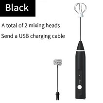 계란 믹서 에그 혼합 가정용 쉐이커 믹서기 전기 털 USB 충전 3 속도 조정 주방 요리 도구 버블러 크림 소스 교반기 작은 우유 거품기 153, 1세대 블랙