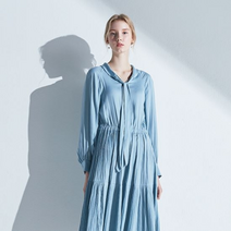 데일리라운지 리본 타이 플리츠원피스 1종