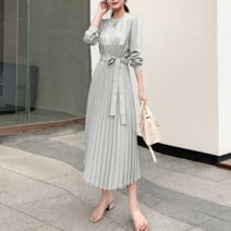 르엠마 리프코브 하객룩 정장룩 모임룩 여자쉬폰 여성쉬폰 간절기원피스 긴팔원피스 롱원피스 프릴원피스 플라워원피스 봄원피스 쉬폰 원피스