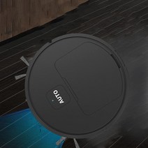 미니로봇청소기 흡입로봇청소기 애완 동물 머리 가정용 스마트 로봇 진공 청소기 배터리, 검은색