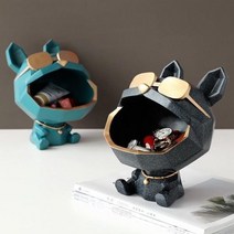 빈티지 감성 인테리어 불독 다용도 보관함 트레이 7색, 레드