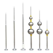 피뢰침 원형 옥상 빌라 접지봉 아파트 절연봉 전신주, 스테인리스 스틸 피뢰침 2m 더블 볼