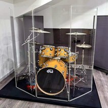 드럼 방음 파티션 아크릴 칸막이 접이식 무대 스크린, 높이 1400mmx폭 600mm