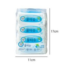 깨끗한나라 페퍼민트 물티슈 리필형, 30매, 2팩