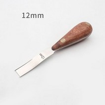 실용적인 가죽 공예 가장자리 베벨러 스카이빙 베벨링 나이프 절단 수공예 도구 배꽃 나무 손잡이, 12mm