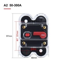 자동차 앰프 회로 차단기 자동 리셋 퓨즈 인버터 어댑터 과부하 보호 DC12V 24V 20A 40A 60A 80A 100A 150A 300A, [02] Type B, [06] 50A