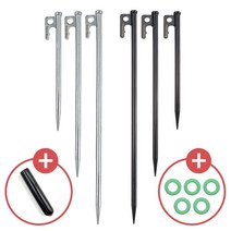 고강도 캠핑 단조팩 타프팩 텐트팩, 02.S45C 스프링강 단조팩(블랙), 40CM, 1개