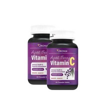 오로니아 아사이 베리 비타민 C 2 팩 ORONIA Acai Berry Vitamin C, 60캡슐 x 2팩