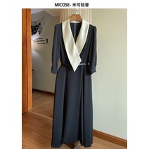 홍콩 고급 수입의류 여성 빅사이즈 봄 하이엔드 명품스타일 정장 원피스 하객룩 결혼식 오피스룩