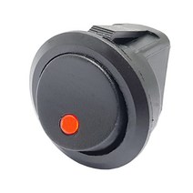 빨강 LED 원형 소켓 매립형 시소스위치 차량용 락커, 빨강-LED