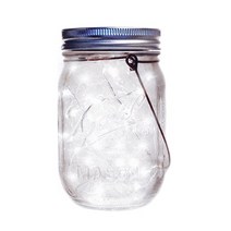 태양광 문주등 정원등 전원주택 태양열 가로등 핸들이있는 1m2m 솔라 메이슨 항아리 뚜껑 빛 1020 파티오 잔디 정원 장식을위한 매달려 랜턴 램프 다채로운 빛, 백색광 1m