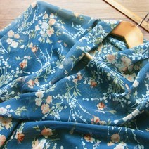 자투리 대폭 요루쉬폰원단 내추럴들꽃