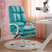 게임의자 새로운 패션 컴퓨터 의자 소녀 편안한 의자 라이브 의자 침실 앵커 의자 경쟁 리프트 회전 의자, 푸 블루