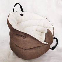 에이원스토어 강아지 포근한 카시트, 브라운