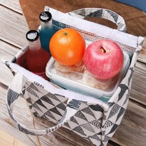 고미 보온보냉 잘되는 피크닉 도시락 다용도 가방, 트라이앵글