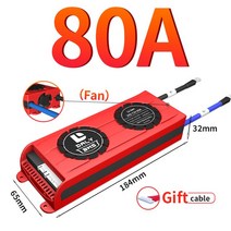 Daly BMS 밸런스 18650 리튬 BMS 보드 24s LiFePO4 72v 30A 60A 80A 100A 120A 150A 200A 250A 300A 4, 16.80A with Fan