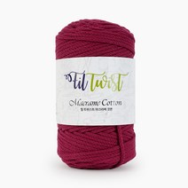 쎄비 필 트위스트 마크라메 코튼 뜨개실, 230.고추장, 1개