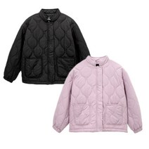 행텐주니어 여아 하이넥 누빔 패딩점퍼 반목 퀼팅 패딩자켓 초겨울 가볍기 입을수 있는 점퍼 늦가을 봄