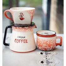 글리프패턴 도자기 드리퍼세트 [핸드페인팅 도자기], 주전자만