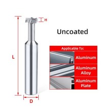 컷터 절단기 파이프 커터 튜브 동관 초경 T 슬롯 밀링 텅스텐 스틸 엔드 밀 CNC 공구 금속 Al 구리 가공 선반, D20x75L, Uncoated, H4.0