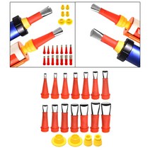 실리콘총 실리콘 건 우레탄폼 코킹 건 세트 18 개 스테인레스 스틸 노즐 접착제 어플리케이터 도구 실리콘, 한개옵션0, 한개옵션0