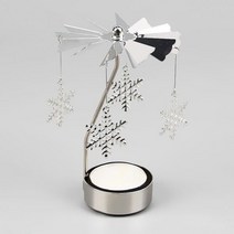 회전 캔들 홀더 단철 촛대 장식품 가정 촛불 테이블 천사 목마 소품 사슴 장식 velas, X