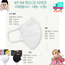 [세종상사] 에어데이즈 KF94 대형plus 조정석마스크 새부리형 대형plus/대/중/소, 대 블랙, 40개