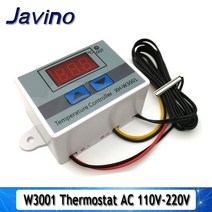 온도계측기 W3001 디지털 온도 조절기 110V 220V 12V 24V 수족관 인큐베이터 온수기, 한개옵션1