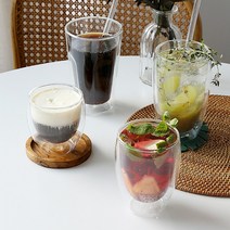 이중 내열 유리컵 유리잔, 1. 볼륨S 손잡이없음 250ml