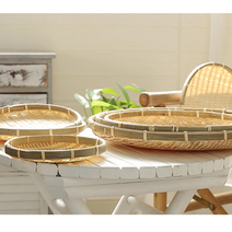 이지오케이 대나무 채반 소쿠리 가정용 1+1