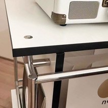 베드 침대 사이드 간이 테이블 쇼파 보조 중고 스테인레스 스틸 바우 하우스 옆 비닐 레코드 플레이어 보관함 미니멀리스트 트롤리 보관, [01] 화이트보드 블랙 에지 카트: 54*46*55.