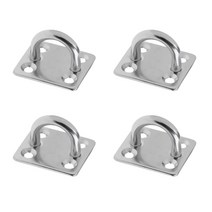 헤비 듀티 304 스테인레스 스틸 스퀘어 패드 아이 플레이트 그늘 링 루프 후크 벽 장착 요트5mm 4 개, 4개