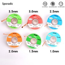 1mm 2mm 35mm 와이어 15m 길이 솔더 납땜 제거 용 브, 1.0mmX1.5M