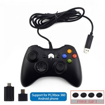 DATA FROG-USB 유선 게임 패드 Xbox 360/슬림 윈도우 7/8/10 마이크로소프트 PC 컨트롤러 스팀 지원, blacksupport phone, CHINA