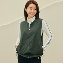 제이투제이 제이투제이 빅사이즈 여성골프웨어 진주포인트 집업조끼 국내생산