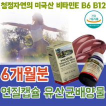 식약처 인증 청정 자연 미군산 직 수입 완제품 연질 캡슐 유산균 배합물함유 비타민 이 E 400IU B6 B12 3개월분 첨가물 무첨가 중 장 년층 노년기 영양 보충제 파는곳 추천, 2