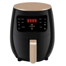 1400W 4.5L 스마트 에어 프라이어 전기 리스 쿠커 LCD 화면 작동 패널 홈 대용량 다기능 건강 프라이, 01 black, CN