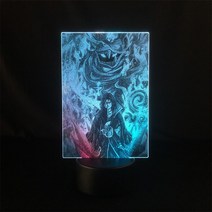 야간 조명 3D LED Uchiha Narutoe 그림 Kakashi Hatake Nightlight for Kids 침실 장식 터치 램프 Anime Child Xmas Gift., 16 color with remote, 19 19