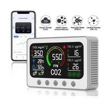 가정용 미세먼지 공기질 휴대용 측정기 Wi-fi 스마트 공기 품질 모니터 co2 미터 디지털 온도 및 습도 센서 테스터 pm2.5 pm1.0 tvoc 포름 알데히드 감지기, 유형 1