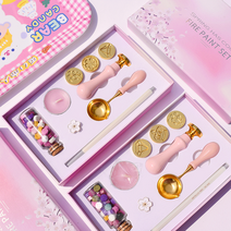 실링왁스 벚꽃에디션 diy 선물세트, 벚꽃에디션실링왁스세트, 핑크