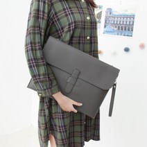 빅사이즈 무지 클러치백 핸들스트랩 손가방 심플 베이직 디자인 숄더백