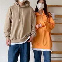 레어코드 스트릿 베이직 남녀공용 오버핏 레이어드 기본 망토 후드 티셔츠