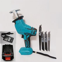 전기톱18V Makita 배터리 휴대용 무선 전기 왕복 톱 금속 나무 절단 기계 가변 속도 3000 분당회전수/분, 01 1 Battery