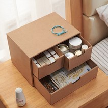 크라프트 방수 종이수납함 수납박스 3단3칸, 2단2칸